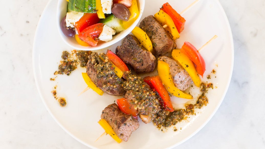 Brochettes d'agneau souvlaki
