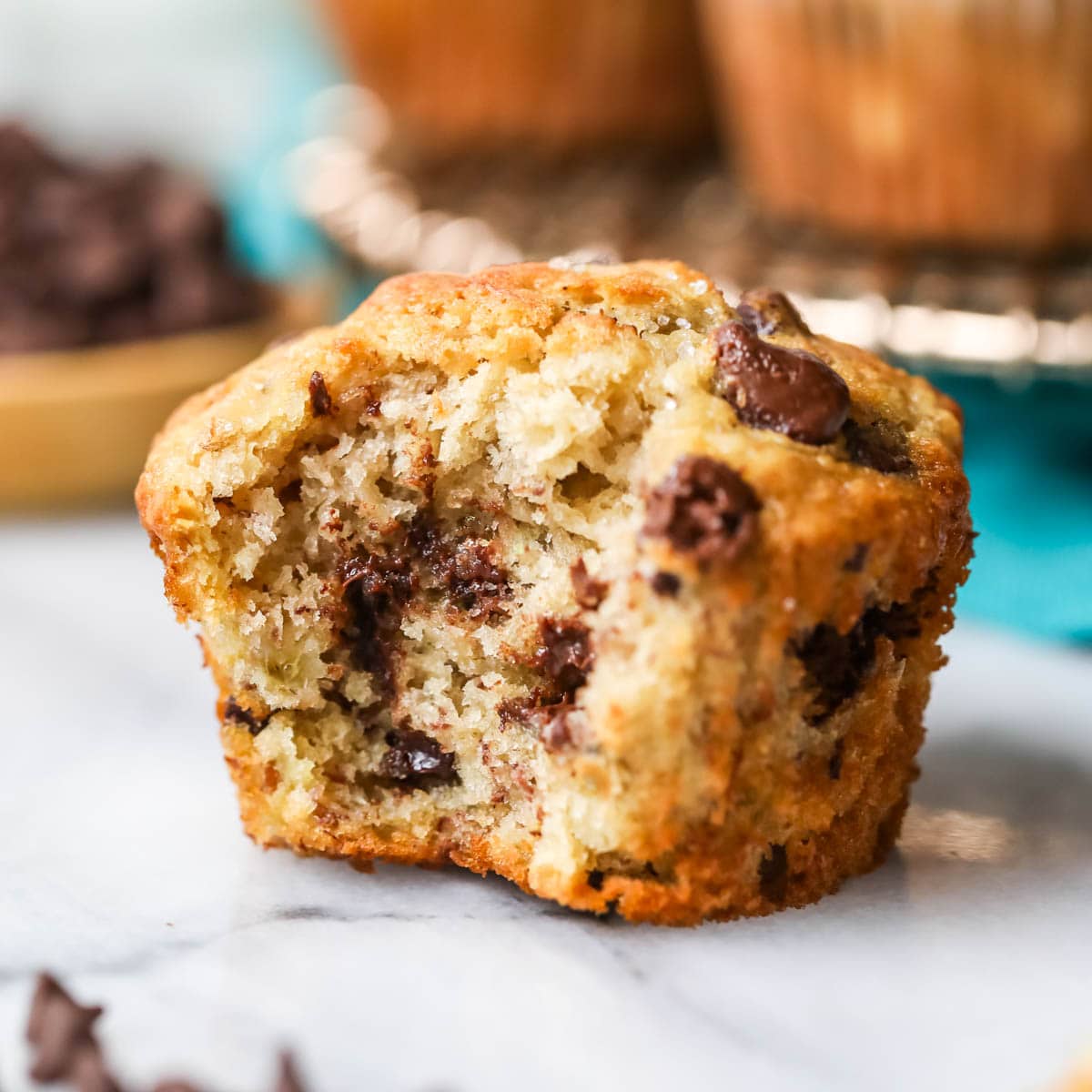 Muffins banane et pépites de chocolat