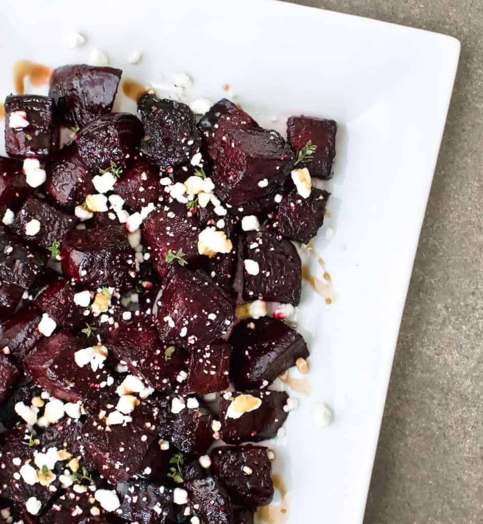Betteraves rôties avec fromage de chèvre