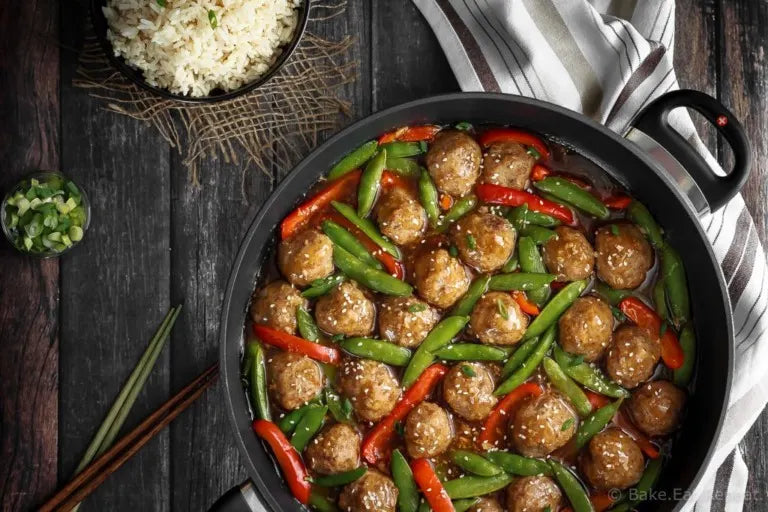 Boulettes de viande au miel et à l'ail à la friteuse à air