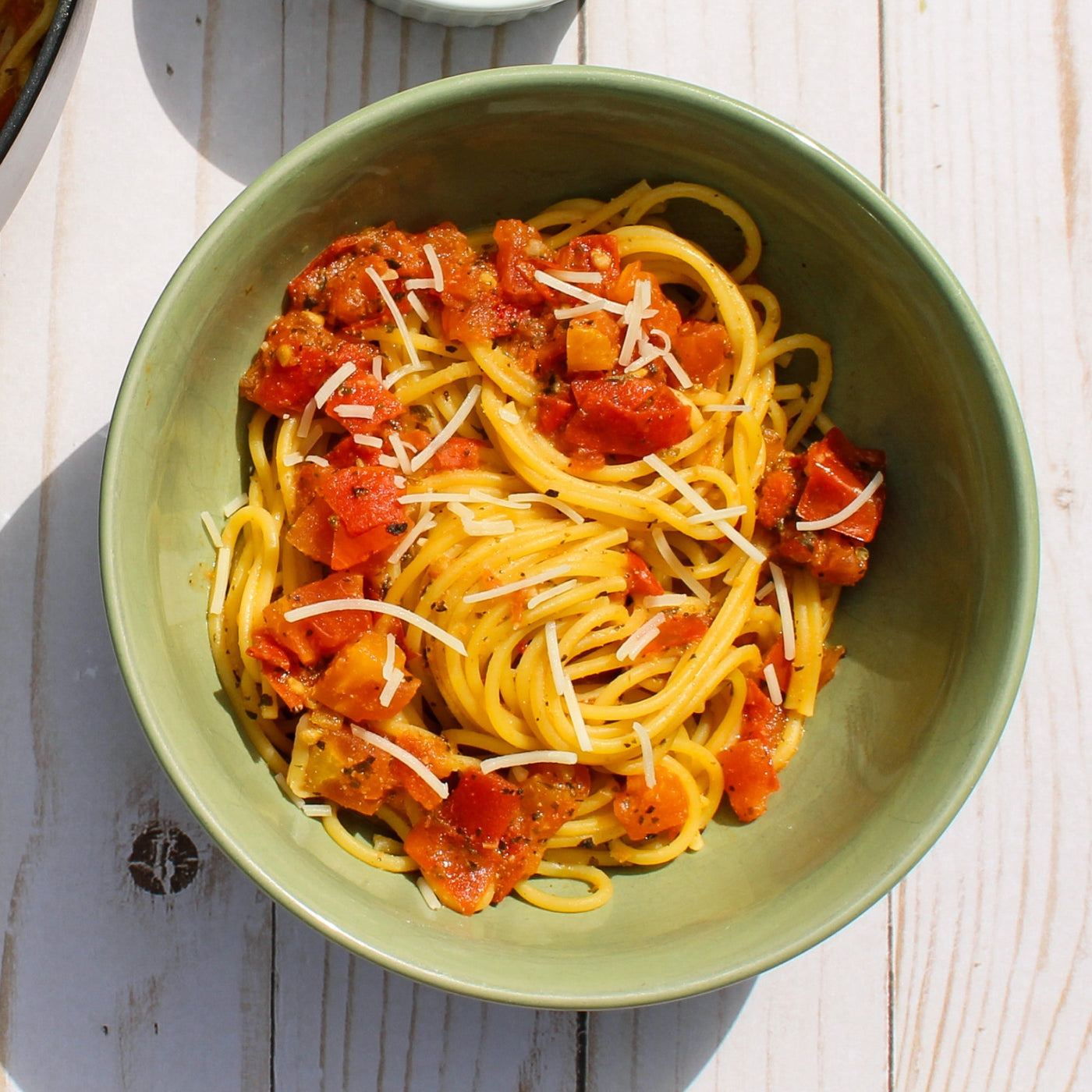 Spaghetti en une casserole