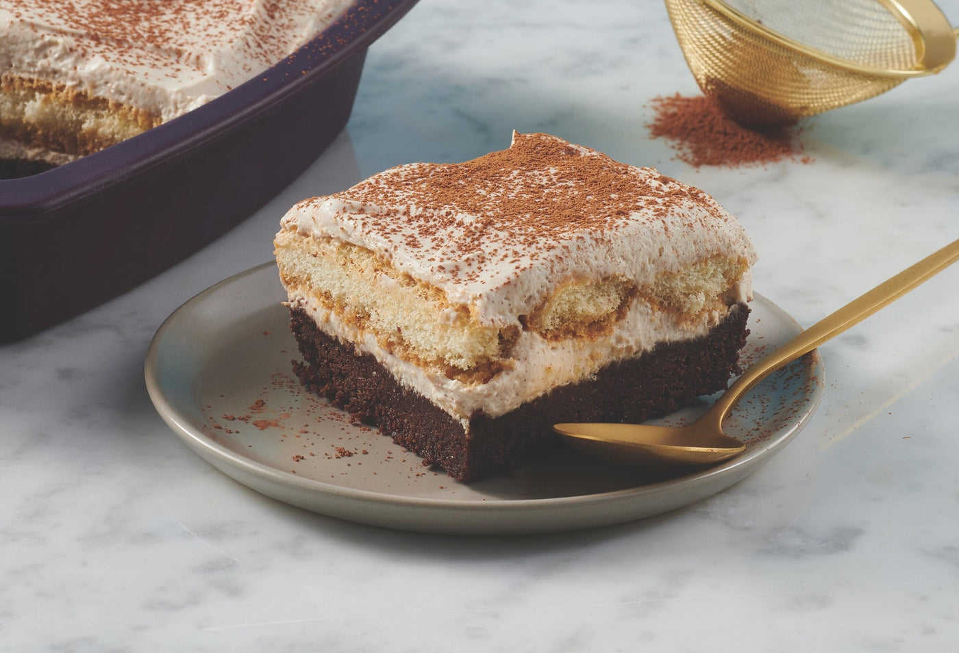 Tiramisu aux brownies fondants