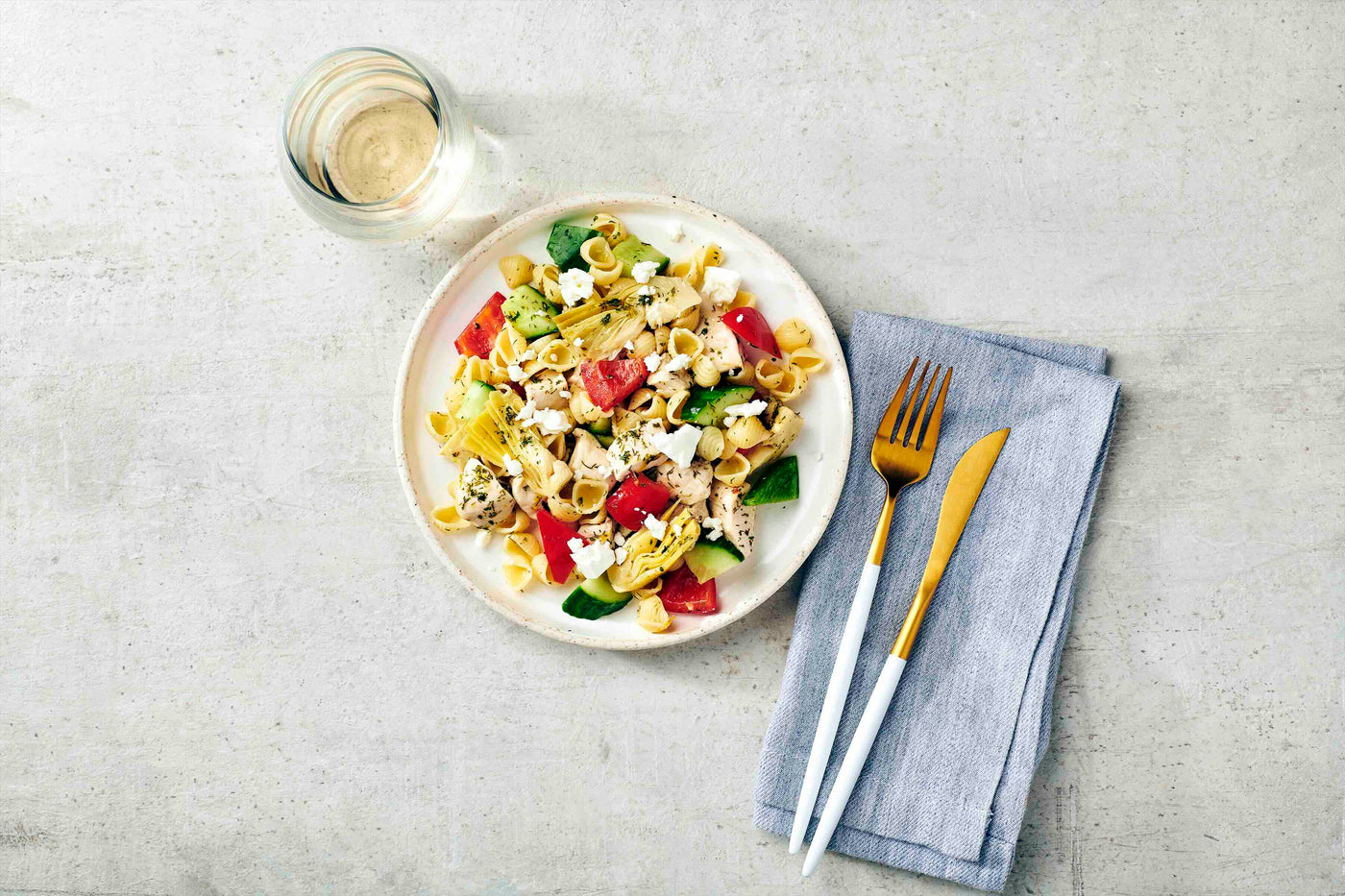 Salade de pâtes au poulet