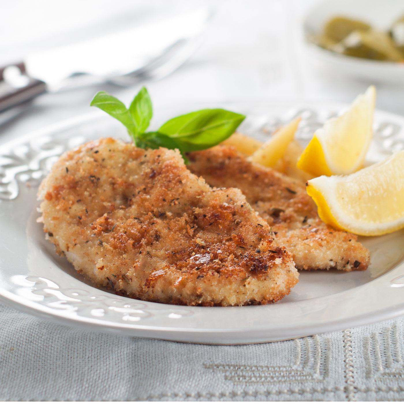 Côtelettes de porc panées à l'italienne