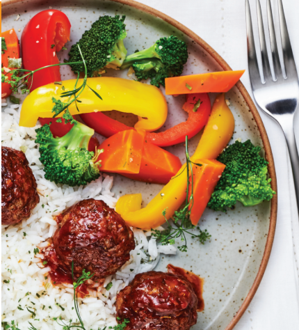 Boulettes de viande donair sur plaque