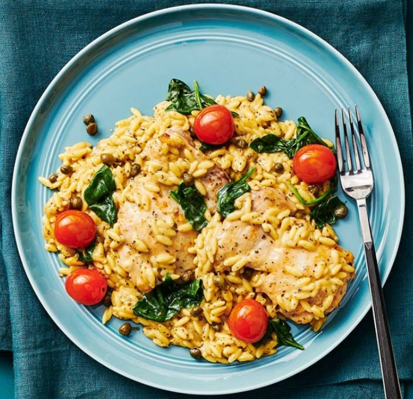 Poulet et orzo au citron