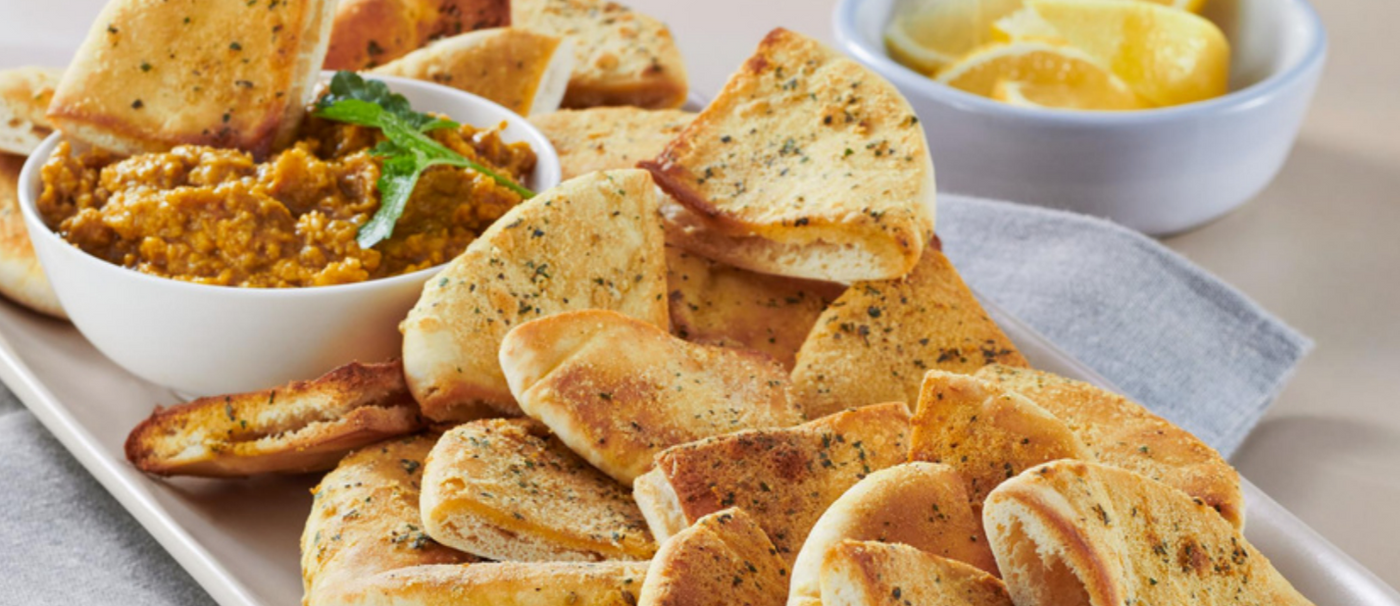 Pointes de pita au citron